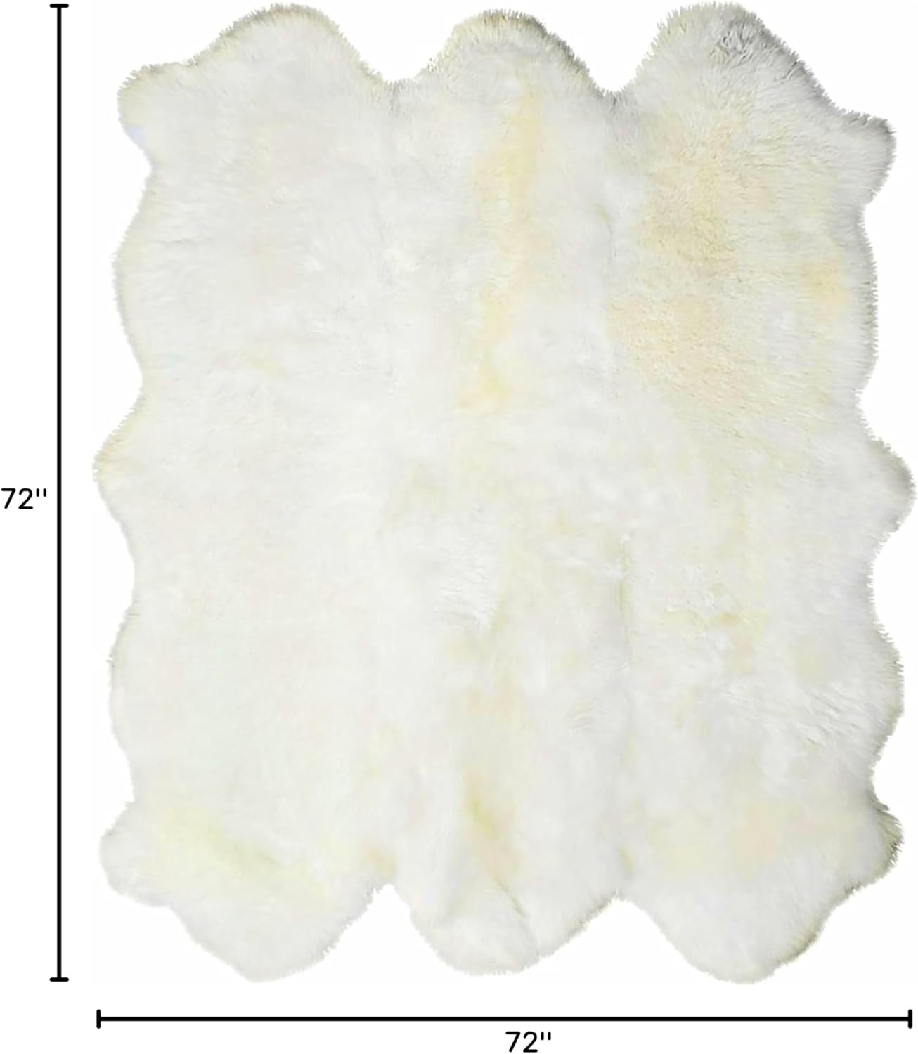 FOTA 100% Genuine Sheep Skin Rug - Natural Lambskin Fur Area Rug - Ideal for Kids Bedroom, Sofa and Living Rooms - Luxury Six Pelt - Variation