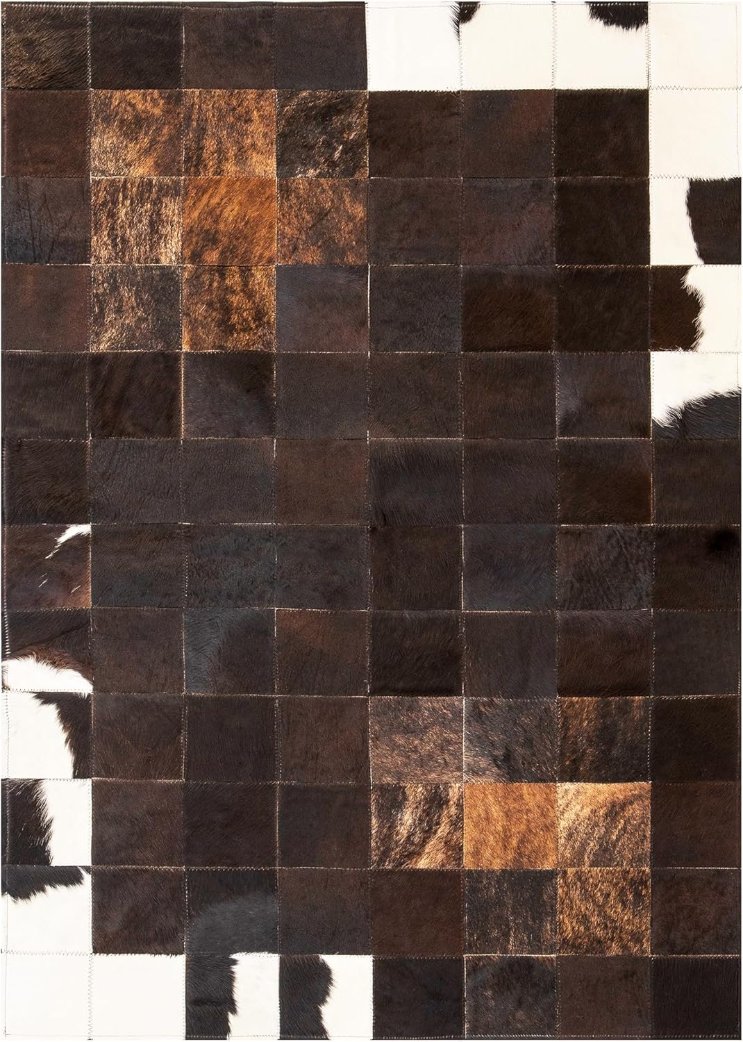 FOTA 100% Genuine Leather Cowhide Patchwork Area Rug Cow Skin Soft Hair Suede Carpet Throw Real Natural Pattern Cowhides Rustic Barn House Decor Western Southern Unique Boho - Variation