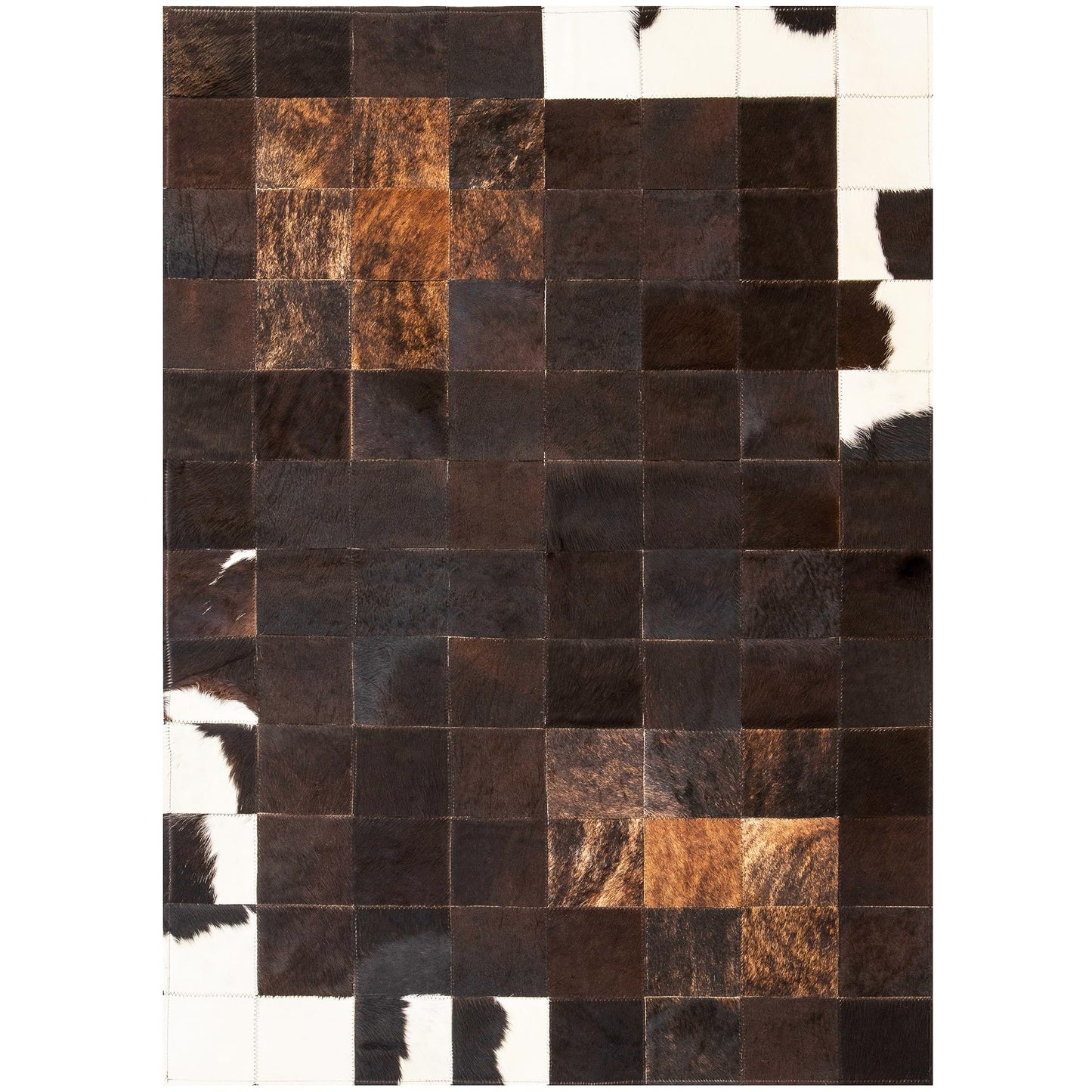 FOTA 100% Genuine Leather Cowhide Patchwork Area Rug Cow Skin Soft Hair Suede Carpet Throw Real Natural Pattern Cowhides Rustic Barn House Decor Western Southern Unique Boho - Variation