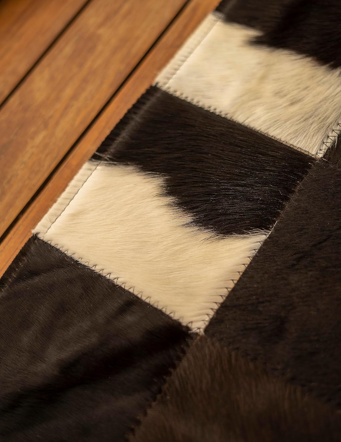 FOTA 100% Genuine Leather Cowhide Patchwork Area Rug Cow Skin Soft Hair Suede Carpet Throw Real Natural Pattern Cowhides Rustic Barn House Decor Western Southern Unique Boho - Variation