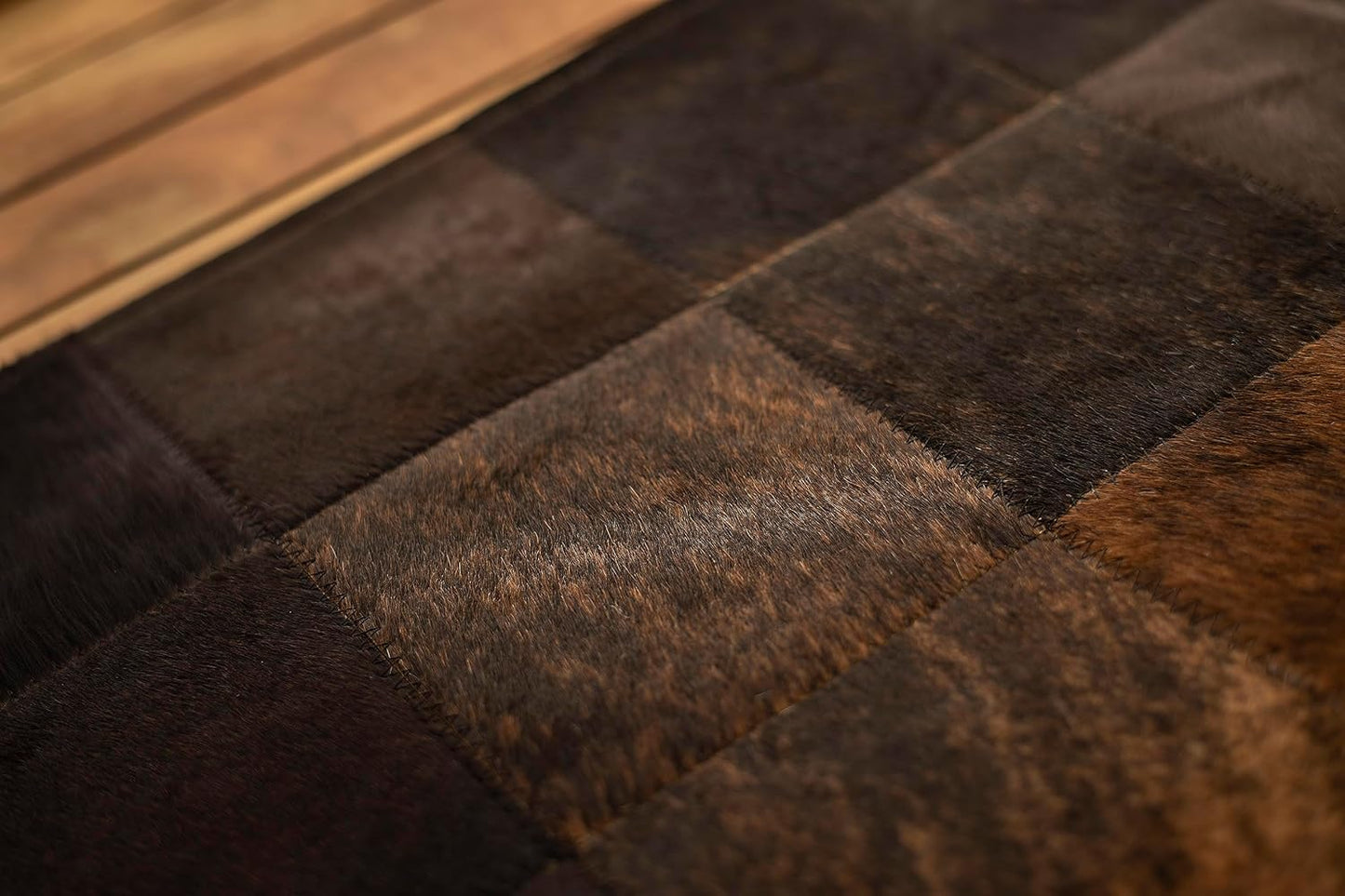 FOTA 100% Genuine Leather Cowhide Patchwork Area Rug Cow Skin Soft Hair Suede Carpet Throw Real Natural Pattern Cowhides Rustic Barn House Decor Western Southern Unique Boho - Variation